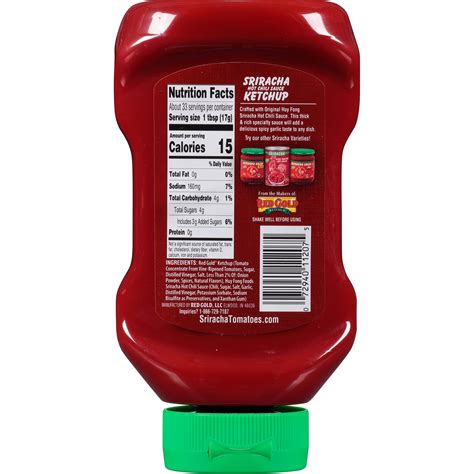 Heinz Sriracha Ketchup Nutrition Facts | Besto Blog