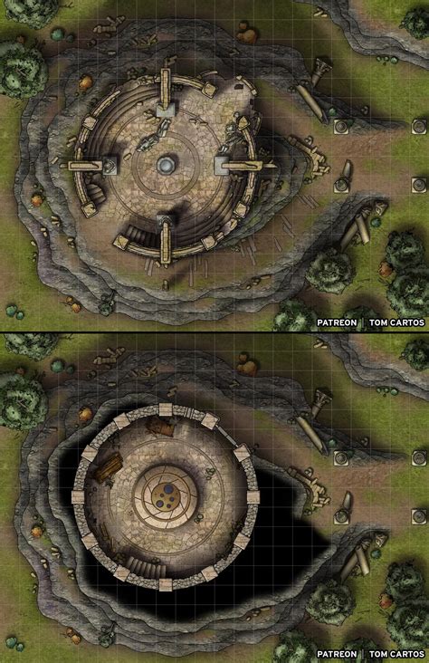 [Battlemap] Ruins of Ere'trea - A Two Level Ruined Elven Watchtower ...