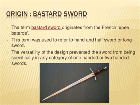 History of bastard sword