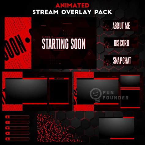 Twitch Overlay Package Red Animated Stream Overlay Pack - Etsy in 2023 ...