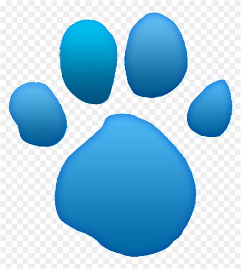 Transparent Pawprint Transparent Background - Blues Clues Blues Pawprint, HD Png Download ...