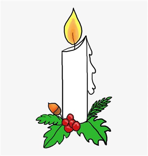 Christmas Clip Art Image Black And White Download - White Advent Candle ...