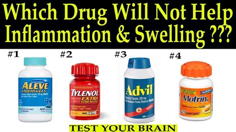 Test Your Brain...Which Drug Will Not Help Inflammation (Aleve, Tylenol ...