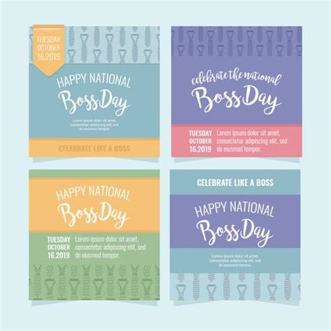 Vector National Boss Day Cards 242485 Vector Art at Vecteezy