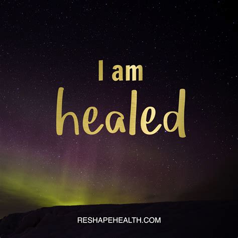 I am healed | Reshape Health | Affirmations, Self love affirmations ...