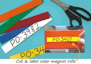 Magnetic Label for Shelves & Racks | Magnetic Barcode Labels & Holders