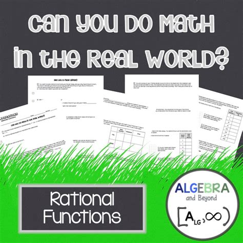 Rational Functions - Real World Applications – Algebra and Beyond