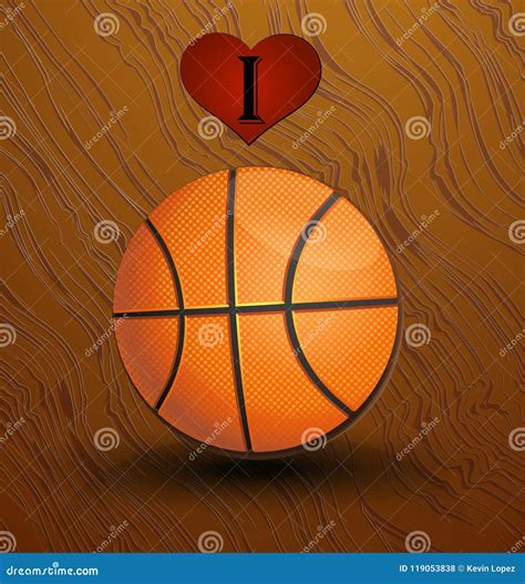 Love and Basketball Vector Background Stock Vector - Illustration of ...