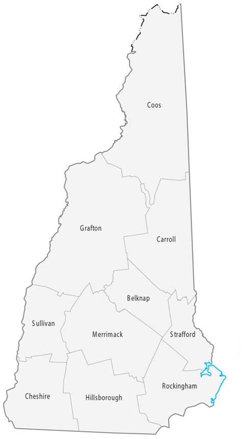 New Hampshire County Map - GIS Geography