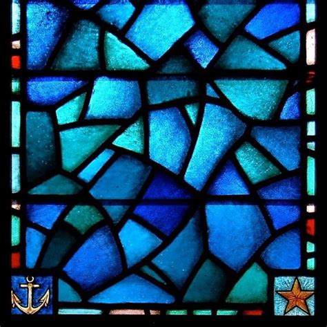 stained glass art blue design