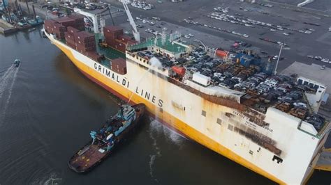 Fire aboard cargo ship docked in New Jersey has been contained | Flipboard