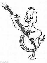 Banjo Kleurplaat Malvorlage Tocando Instrumentos Colorir Musicais  sketch template