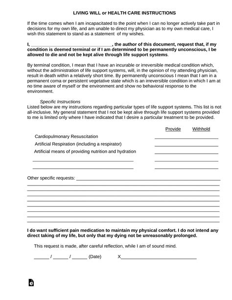 Free Connecticut Living Will Form Template - PDF – eForms