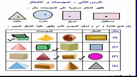 المجسمات والاشكال المربع المستطيل المثلث شرح للصف الاول الابتدائى ترم تانى - YouTube