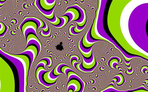 Purple, green, and white optical illusion wallpaper, optical illusion, fractal, psychedelic ...