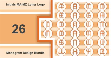 Letter M Monogram Logo Bundle Bundle · Creative Fabrica