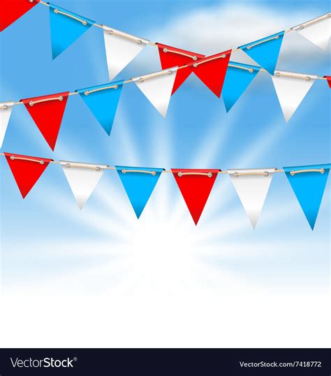 Bunting flags for american holidays patriotic Vector Image