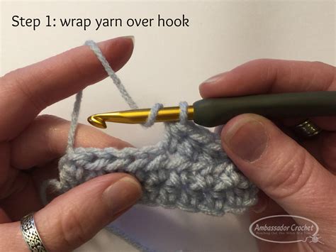 Half Double Crochet - hdc tutorial - Ambassador Crochet