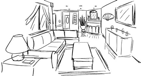 The Most Beautiful Living Room Architecture Sketch — Freshouz Home ...