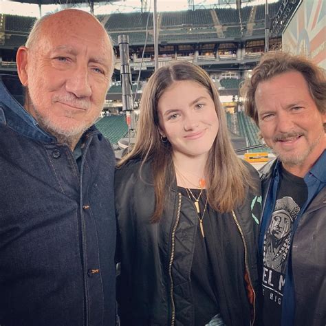 Eddie and his daughter Olivia Vedder before the show in Seattle. Always ...