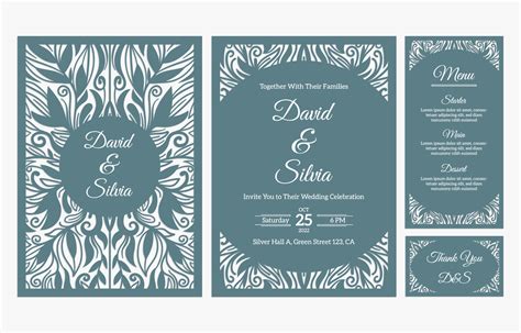 Wedding Laser Cut Design Set Templates 7561044 Vector Art at Vecteezy