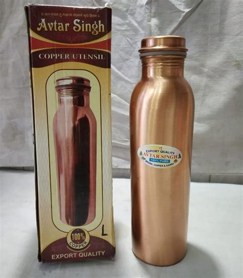 Pure Copper Water Bottle, 1000 mL at Rs 520/piece in Rewari | ID ...