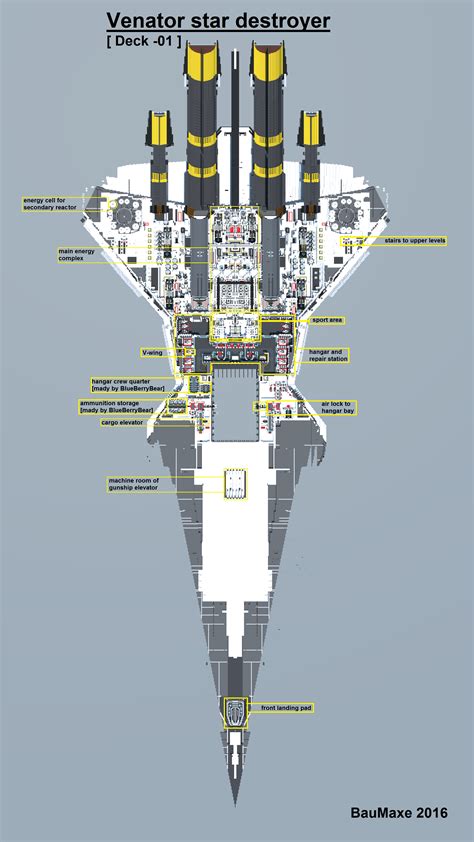 Minecraft Venator Class Star Destroyer Schematic