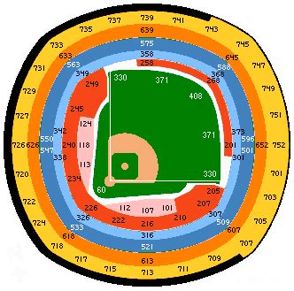 Seating diagram for Veterans Stadium