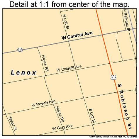 Lenox Georgia Street Map 1345936