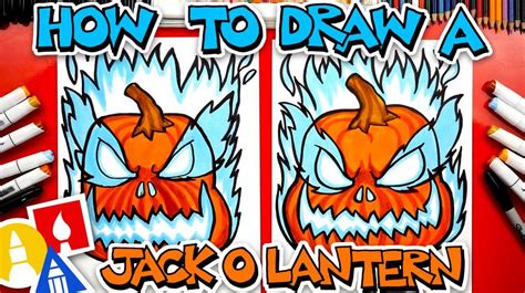 How To Draw A Scary Jack o Lantern - Art For Kids Hub - | Art for kids ...