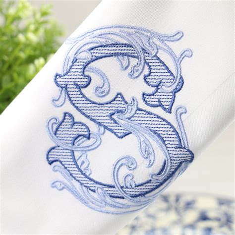 Set of 25 Monogrammed Napkins / Wedding Napkins / Vintage Vine Monogram | Monogrammed napkins ...