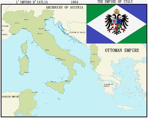 The Empire of Italy, unified by the Habsburg Kingdom of Naples : r ...