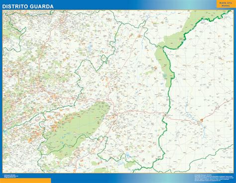 Region of Guarda map in Portugal | Wall maps