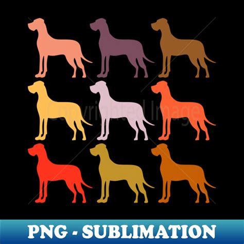 Great Dane Dogs in Rainbow Colors - PNG Transparent Digital - Inspire ...