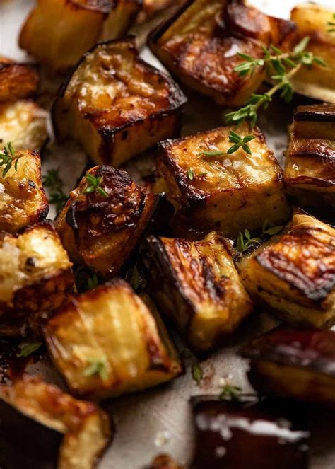 Roasted Eggplant – oven baked cubes - Yummy Recipe