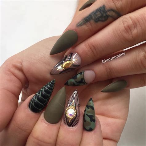 Instagram photo by Chaun P. • Sep 18, 2015 at 6:48pm UTC | Camouflage nails, Camo nails, Nails