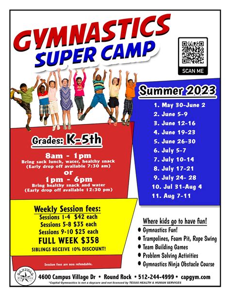 Gymnastics Super Camp - Capital Gymnastics - Lark Guide - Adventure Awaits