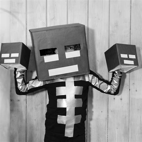 Wither costume I made together with my son. We had lots of fun. | Minecraft halloween costume ...