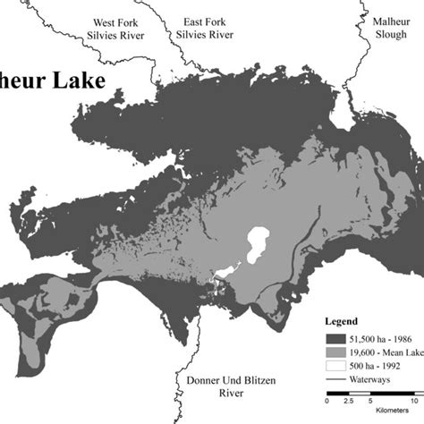 Map of Malheur Lake located within the Malheur National Wildlife Refuge... | Download Scientific ...