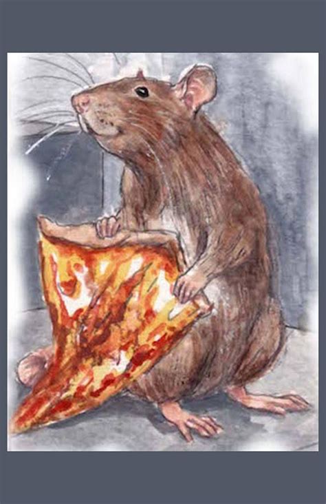 Pizza Rat Card | Etsy Canada | Animal art, Original art, Animal paintings