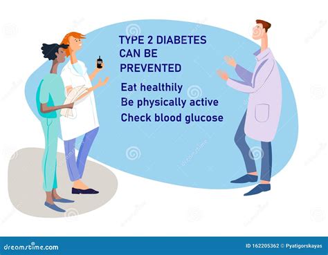 Diabetes Awareness Illustration. Diabetes Prevention and Control Concept. Hand Drawn Doctors ...