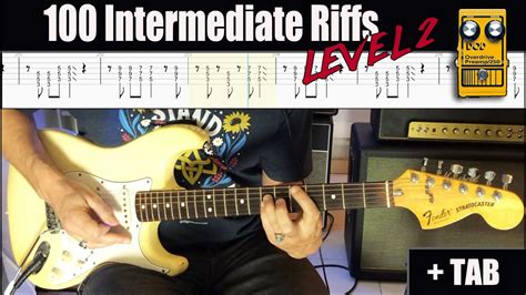 100 Intermediate Riffs + TAB - Journey Through The Guitar World - YouTube