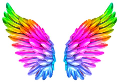 neon rainbow wings freetoedit #neon sticker by @kirin-kitty