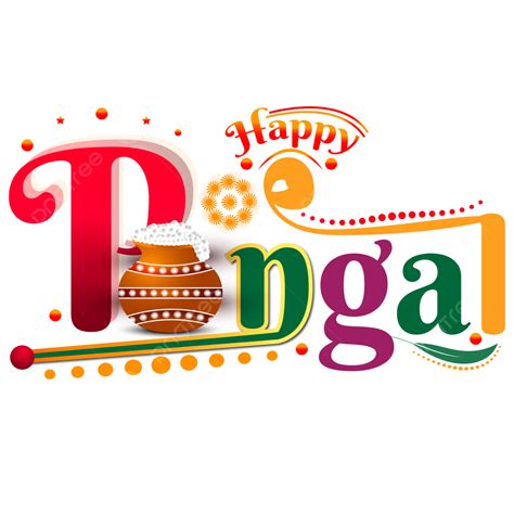 Happy Pongal Cultural Indian Festival Transparent Background, Pongal ...