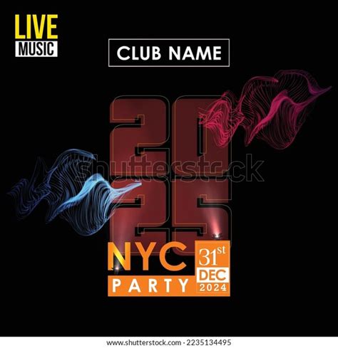 2025 New Year Celebration Party Vector Stock Vector (Royalty Free ...