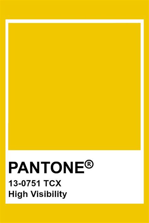 PANTONE 13-0751 TCX High Visibility #pantone #color #yellow | Kleurenpalet, Geel, Kleuren