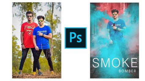 Blue Smoke Effect Photoshop Manipulation Tutorial | H Editz - YouTube