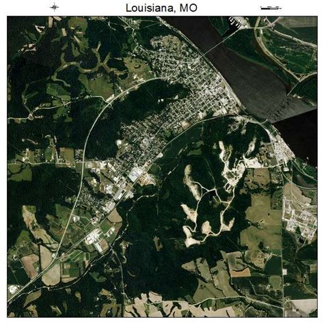 Aerial Photography Map of Louisiana, MO Missouri