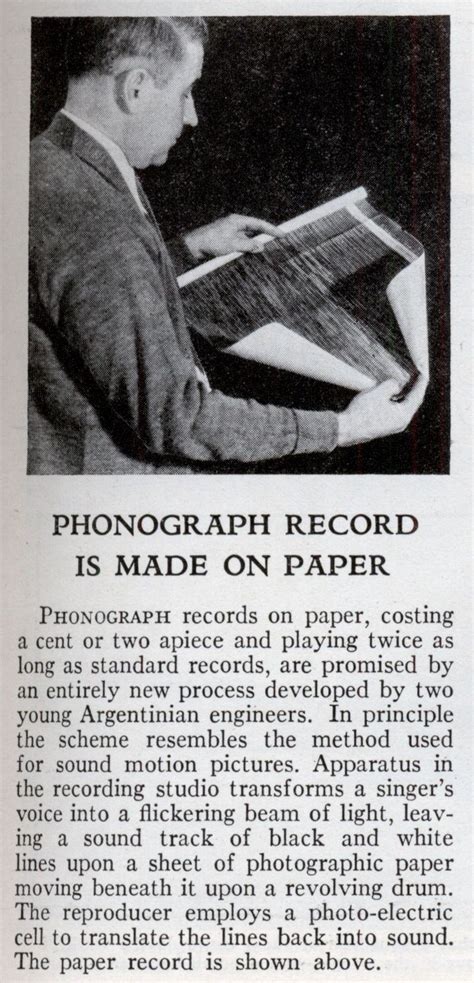 Phonograph records is made on paper