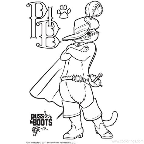 PBI Puss in Boots Coloring Pages - XColorings.com